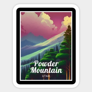 Powder Mountain Utah United States ski Sticker